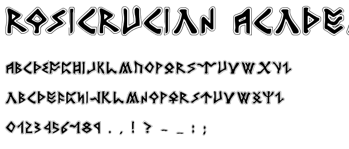 Rosicrucian Academy font
